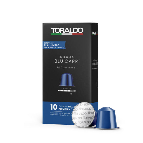 Caffè Toraldo Miscela Blu Capri – 10 Kapseln Nespresso® kompatibel (Aluminium)
