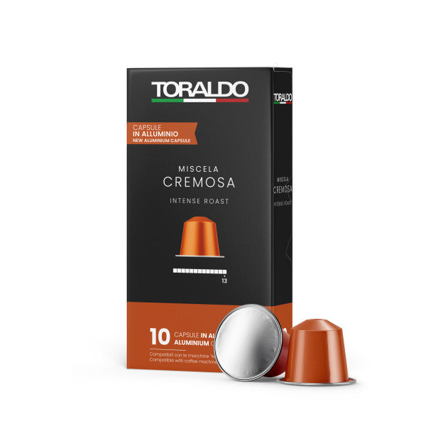 Caffè Toraldo Miscela Cremosa – 10 Kapseln Nespresso® kompatibel (Aluminium)