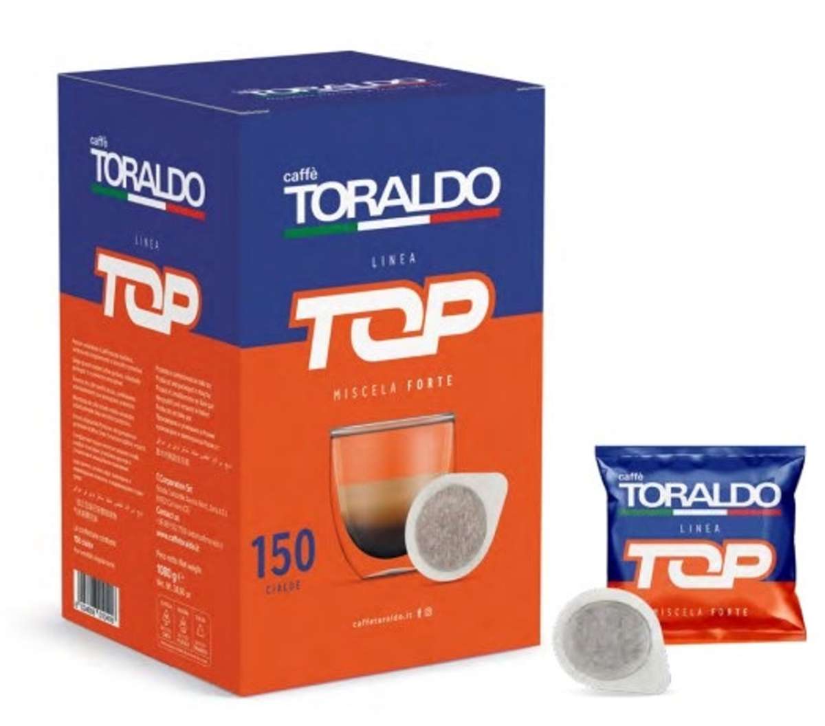 Caffè Toraldo Miscela Forte Top Pads – 150 E.S.E. Pads