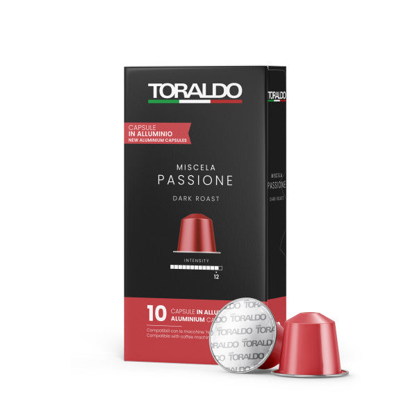 Caffè Toraldo Miscela Passione – 10 Kapseln Nespresso® kompatibel (Aluminium)