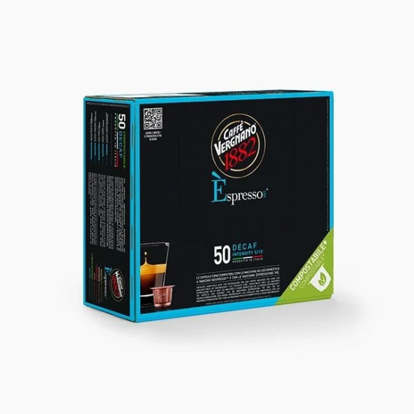 Vergnano Espresso Dek – 50 kompostierbare Kapseln