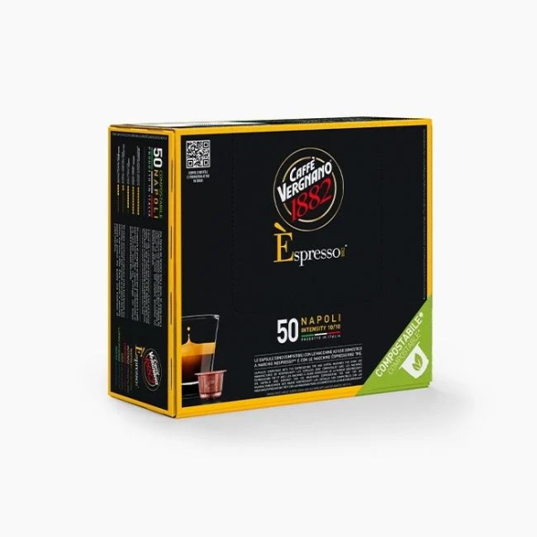 Vergnano Espresso Napoli – 50 kompostierbare Kapseln