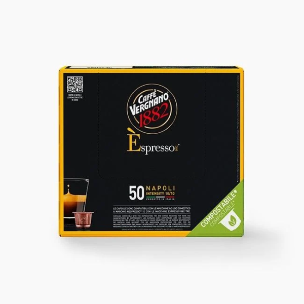 Vergnano Espresso Napoli – 50 kompostierbare Kapseln