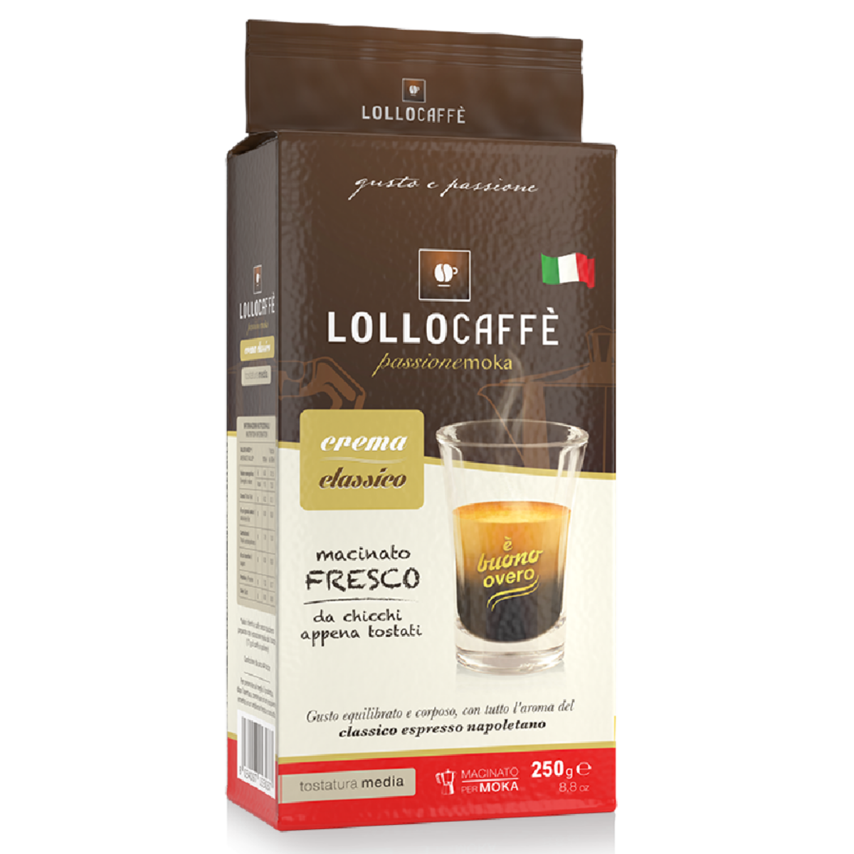 Lollo Caffè Crema Classico – gemahlener Kaffee 250 g