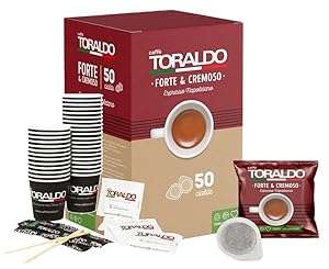 CAFFÈ TORALDO Kit + Pads Miscela Forte e Cremoso - 50er Pack