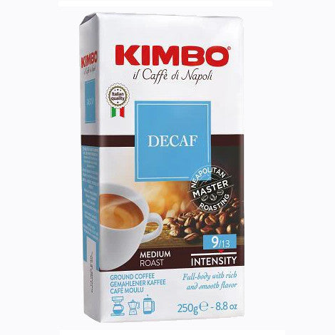 KIMBO entkoffeiniert gemahlen 250g